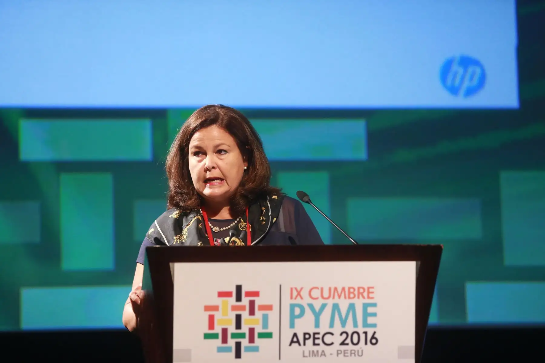 LIMA, PERÚ NOVIEMBRE 17. Exposición de Elaine Rivera como parte de la IX Cumbre Pyme APEC 2016.

Foto: Andina Jhony Laurente.