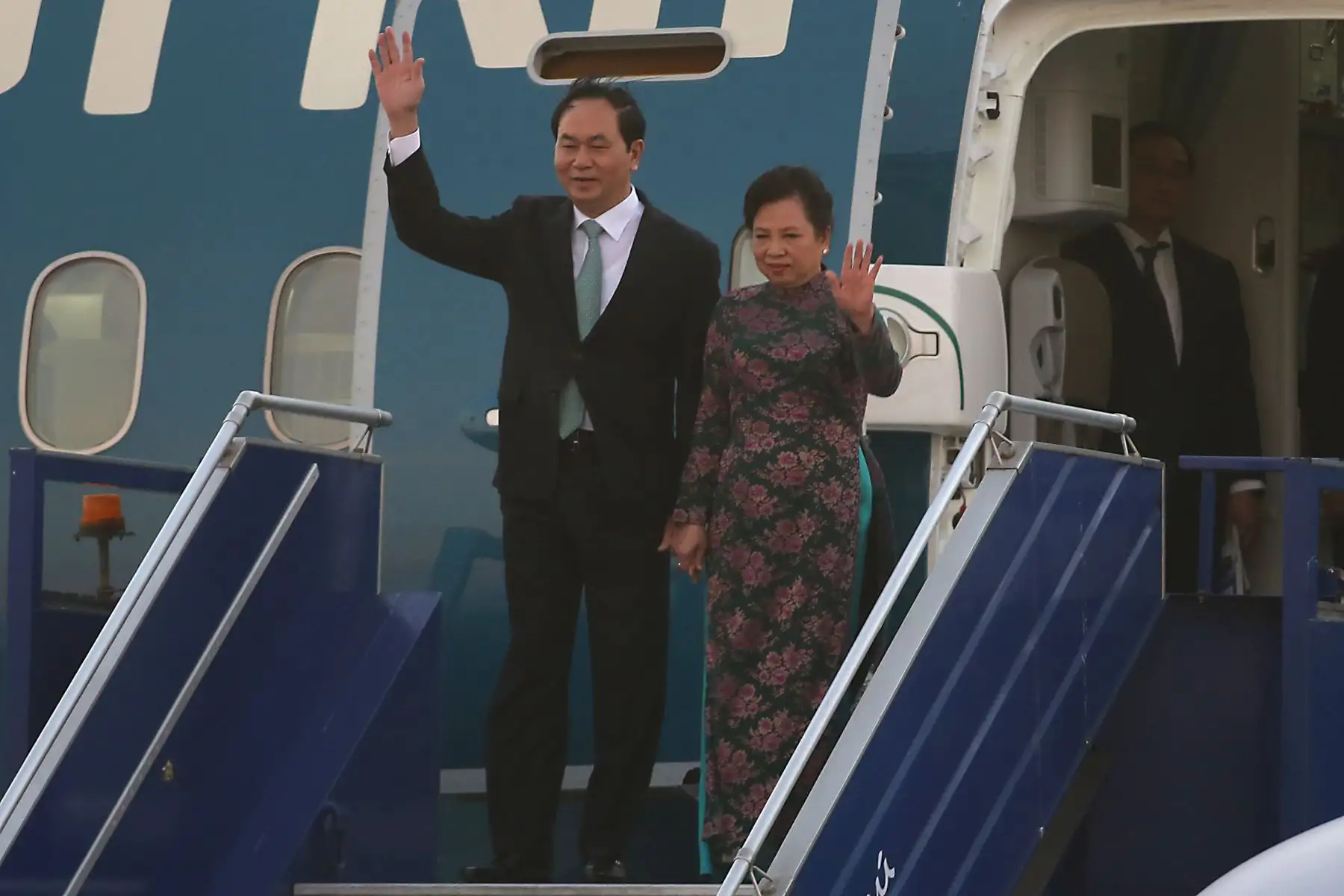 LIMA,PERÚ-NOVIEMBRE 17. Llegada del lider de la economía de Vietnam  Tran Dai Quang al grupo 8 de la FAP.Foto: ANDINA/archivo.