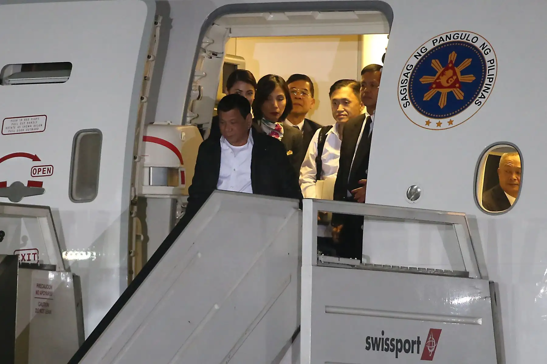 LIMA,PERÚ-NOVIEMBRE 18. Llegada del lider de la economía de Filipinas Rodrigo Duterte al grupo 8 de la FAP.Foto: ANDINA/archivo.
