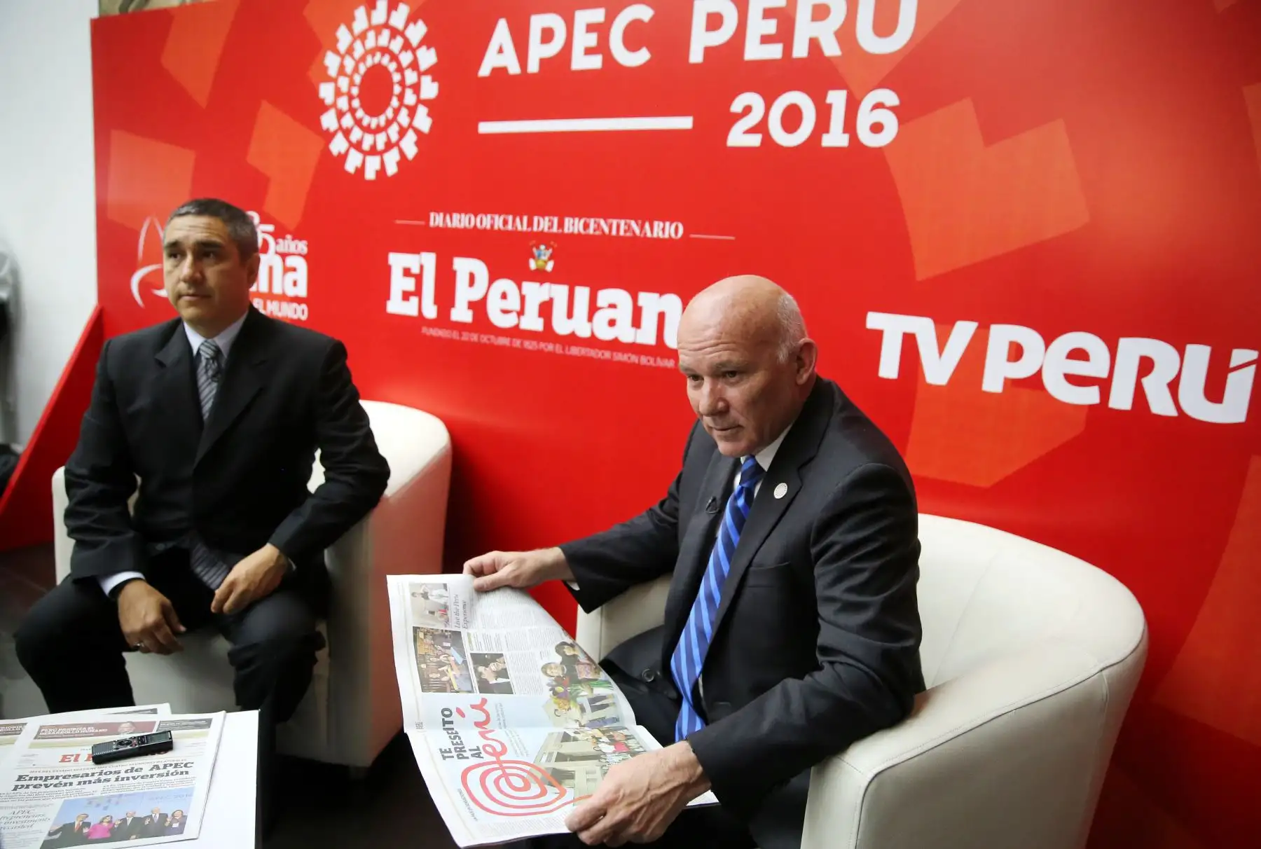 LIMA PERÚ, NOVIEMBRE 18. Ministro de Comercio Exterior, Eduardo Ferreyros en entrevista con Agencia Andina. Foto: ANDINA/Vidal Tarqui