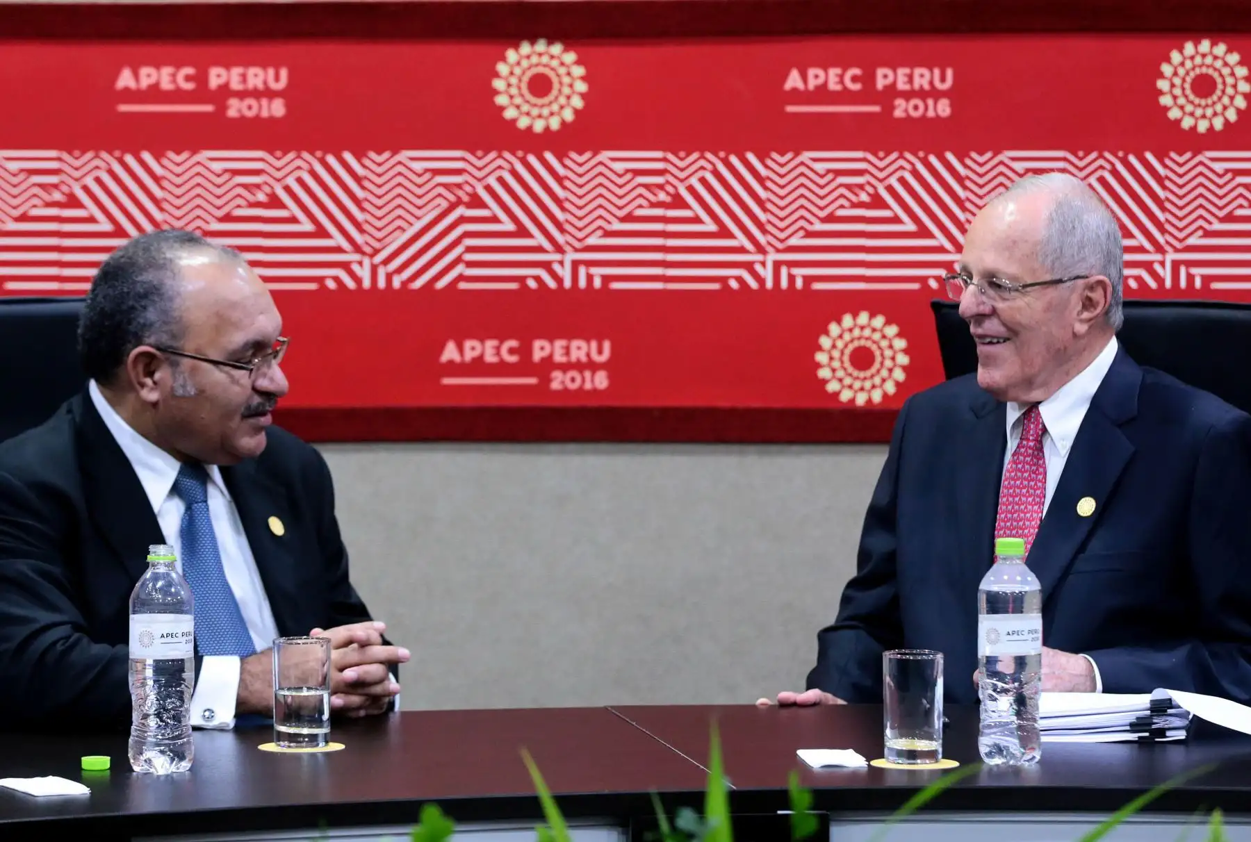 Jefe del Estado, Pedro Pablo Kuczynski, se reunió con el primer ministro de Papua Nueva Guinea, Peter O´Neill.. Foto: ANDINA/ Prensa Presidencia