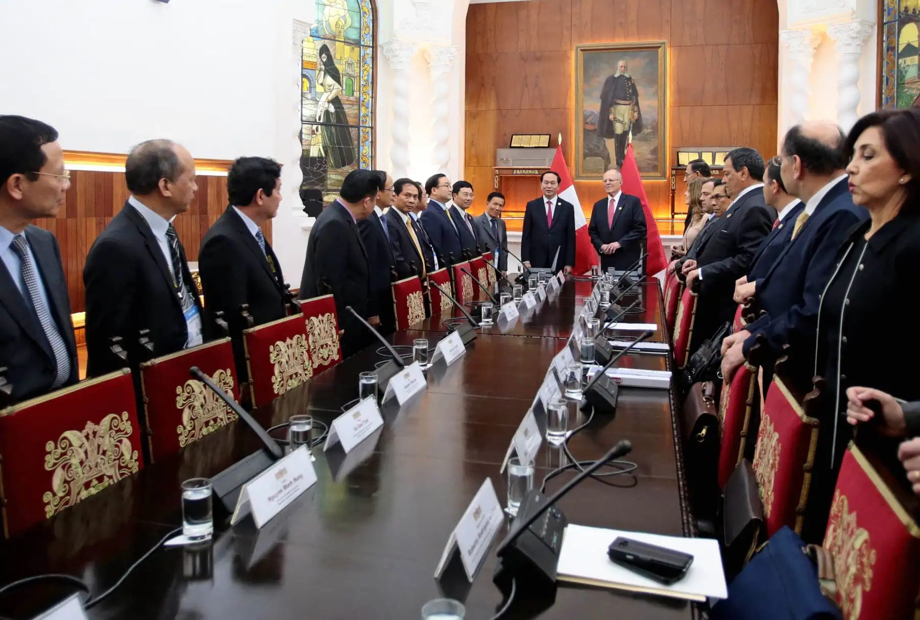 Reunión bilateral con el presidente de Vietnam, Tran Dai Quang, en Palacio de Gobierno anfitrión de APEC 2017. Foto:ANDINA/Prensa Presidencia