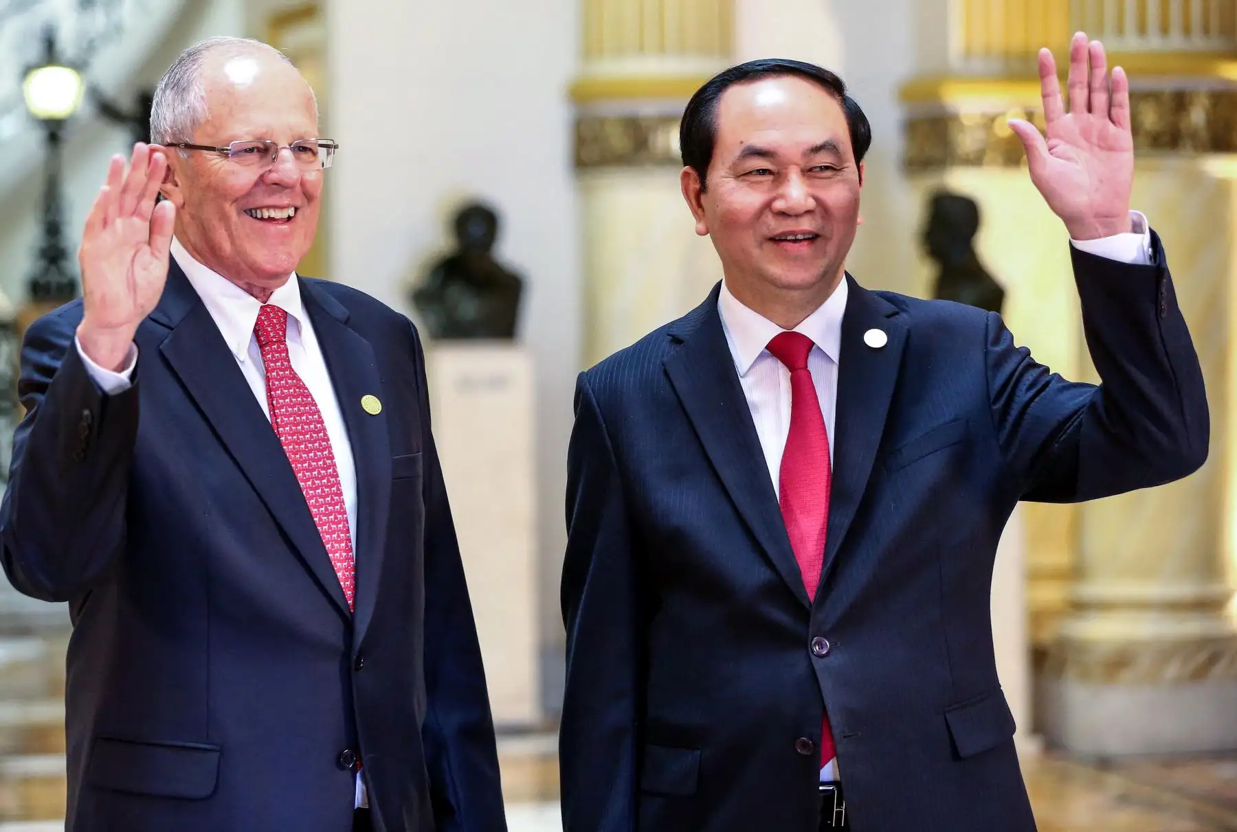 Reunión bilateral con el presidente de Vietnam, Tran Dai Quang, en Palacio de Gobierno anfitrión de APEC 2017. Foto:ANDINA/Prensa Presidencia