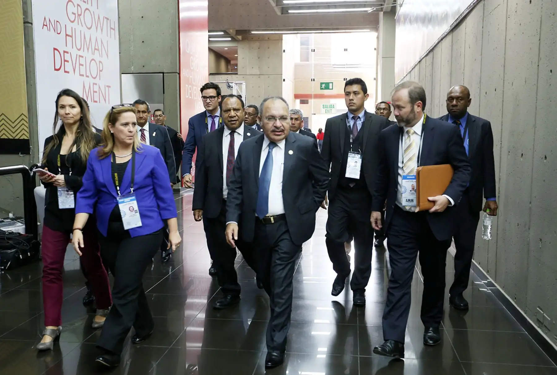 LIMA PERÚ, NOVIEMBRE 18. Líder de la economía de Papua Nueva Guinea, Peter O Neil llega a la Cumbre APEC  2016. Foto: ANDINA/Melina Mejía