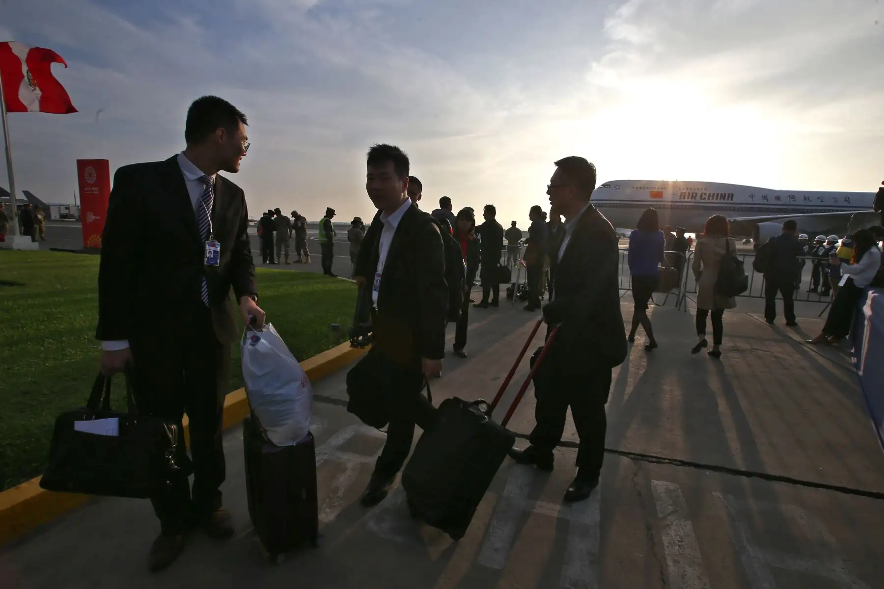 LIMA,PERÚ-NOVIEMBRE 18.Arribo de delegación de China para la cobertura APEC 2016.Foto: ANDINA/archivo.