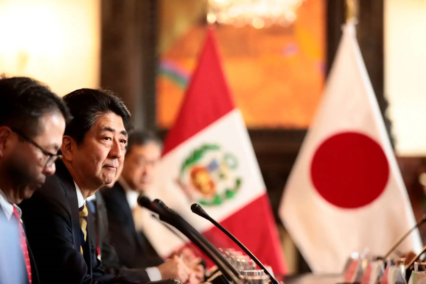 Reunión de trabajo ampliada de las delegaciones de Perú y Japón en Palacio de Gobierno. Foto: ANDINA/Prensa Presidencia.