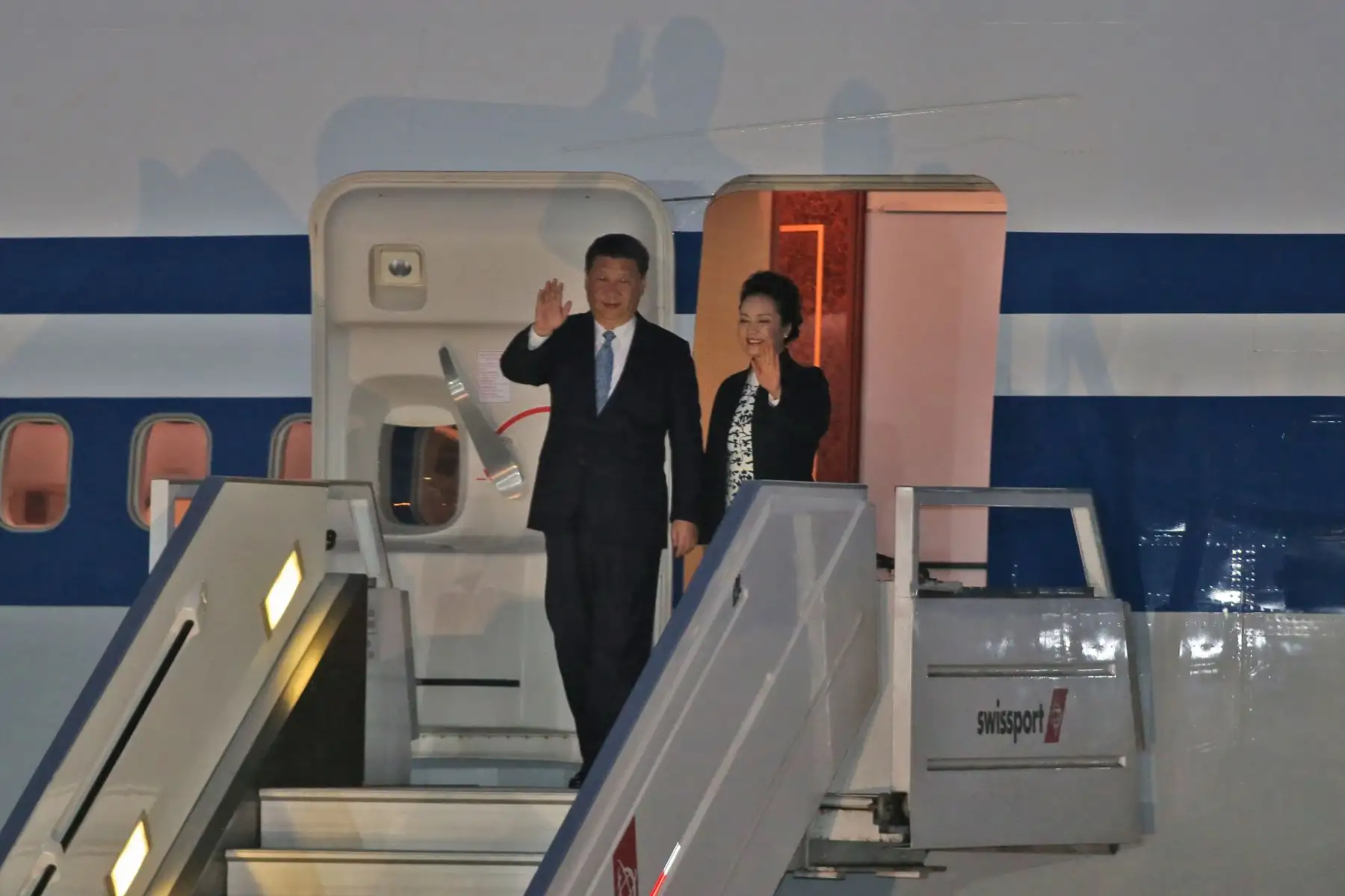 LIMA,PERÚ-NOVIEMBRE 18. Llegada del líder de la economía de China, Xi Jinping, al Grupo Aéreo N.º 8 de la FAP. Foto: ANDINA/archivo.