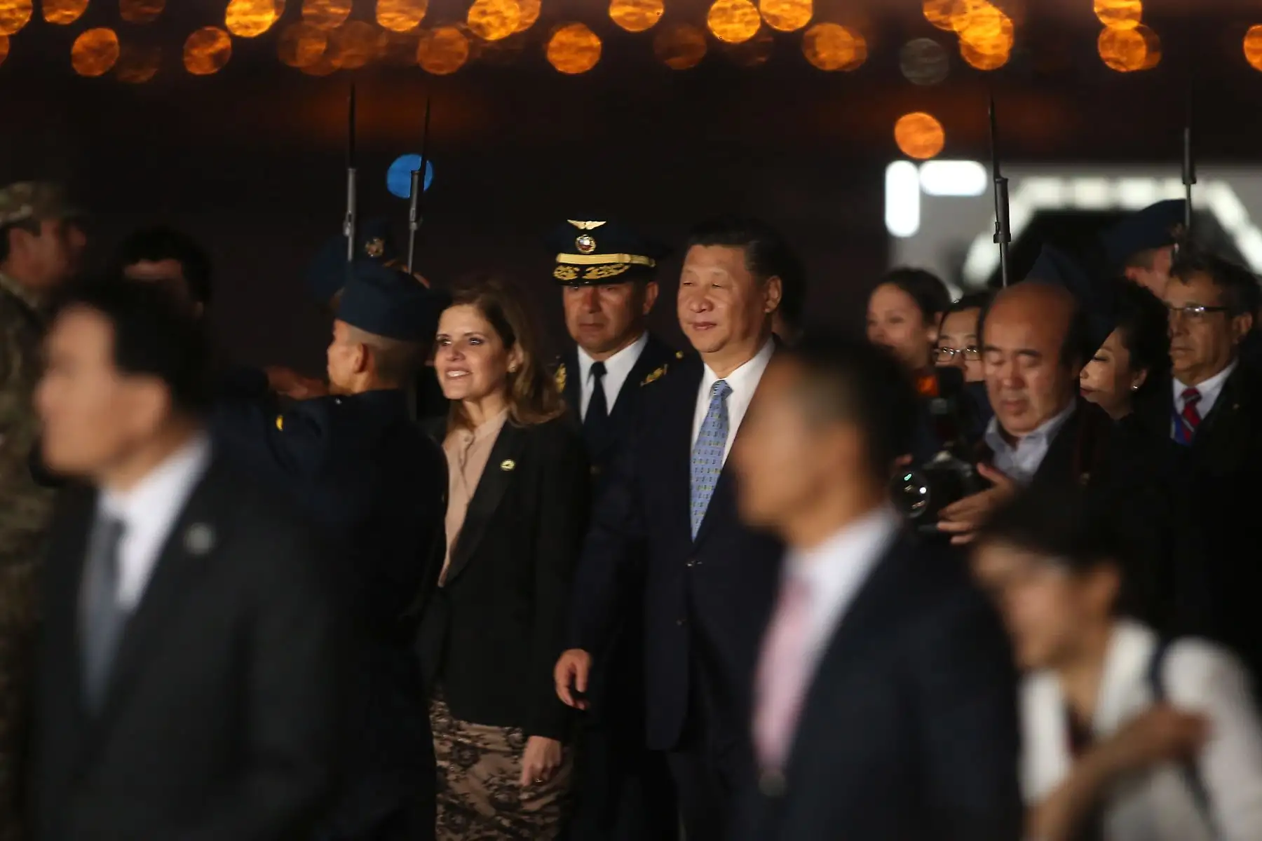 LIMA,PERÚ-NOVIEMBRE 18. Llegada del líder de la economía de China Xi Jinping al grupo 8 de la FAP.Foto: ANDINA/archivo.