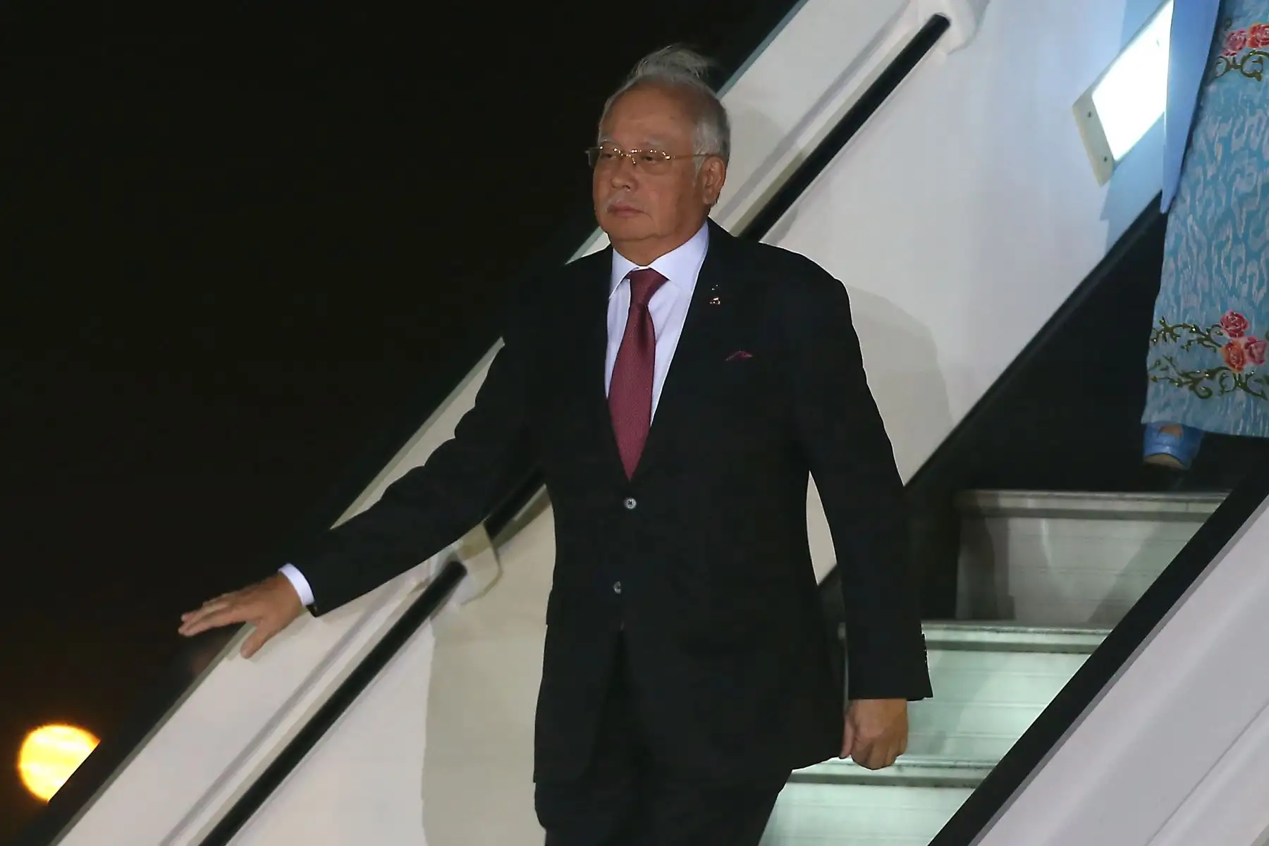 LIMA,PERÚ-NOVIEMBRE 18. Llegada del líder de la economía de Malasia Mohd Najib Tun Razak al grupo 8 de la FAP.Foto: ANDINA/archivo.