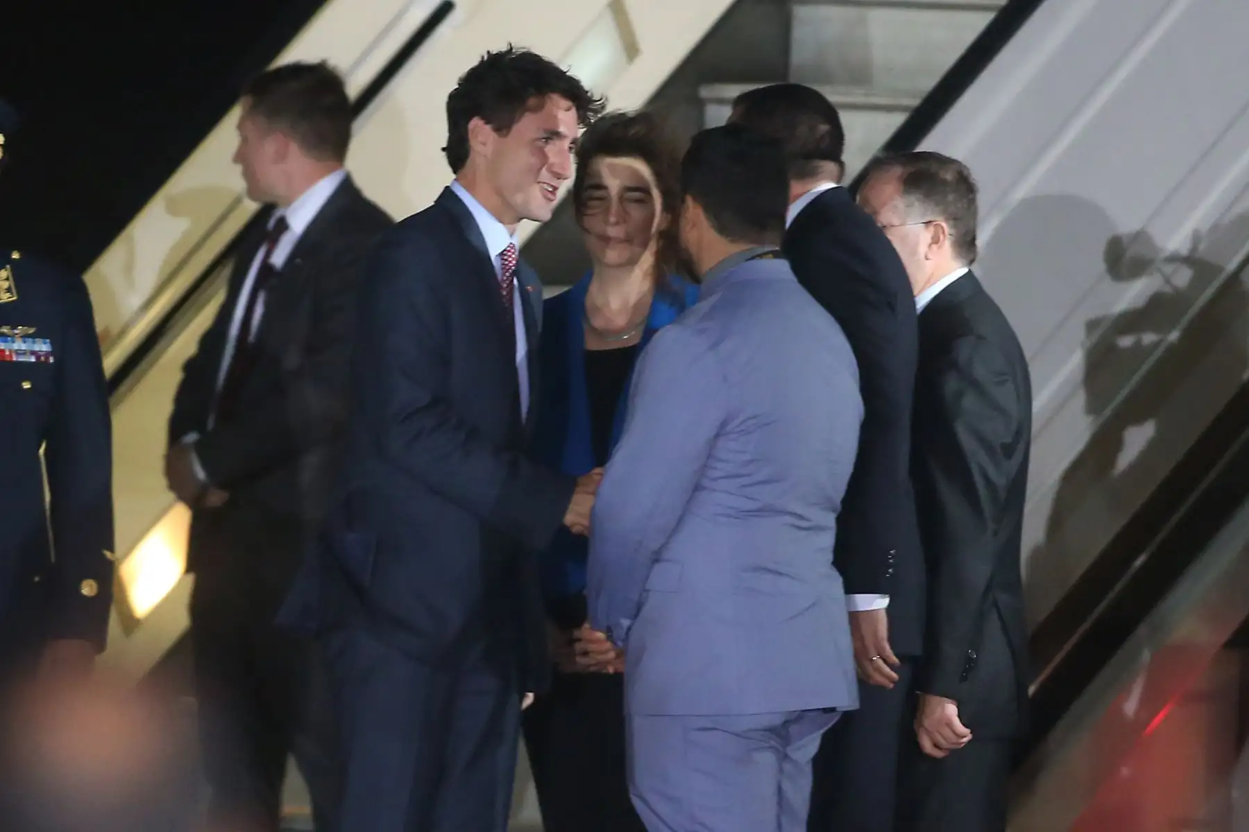 LIMA,PERÚ-NOVIEMBRE 18. Llegada del líder de la economía de Canadá Justin Trudeau al grupo 8 de la FAP.Foto: ANDINA/archivo.