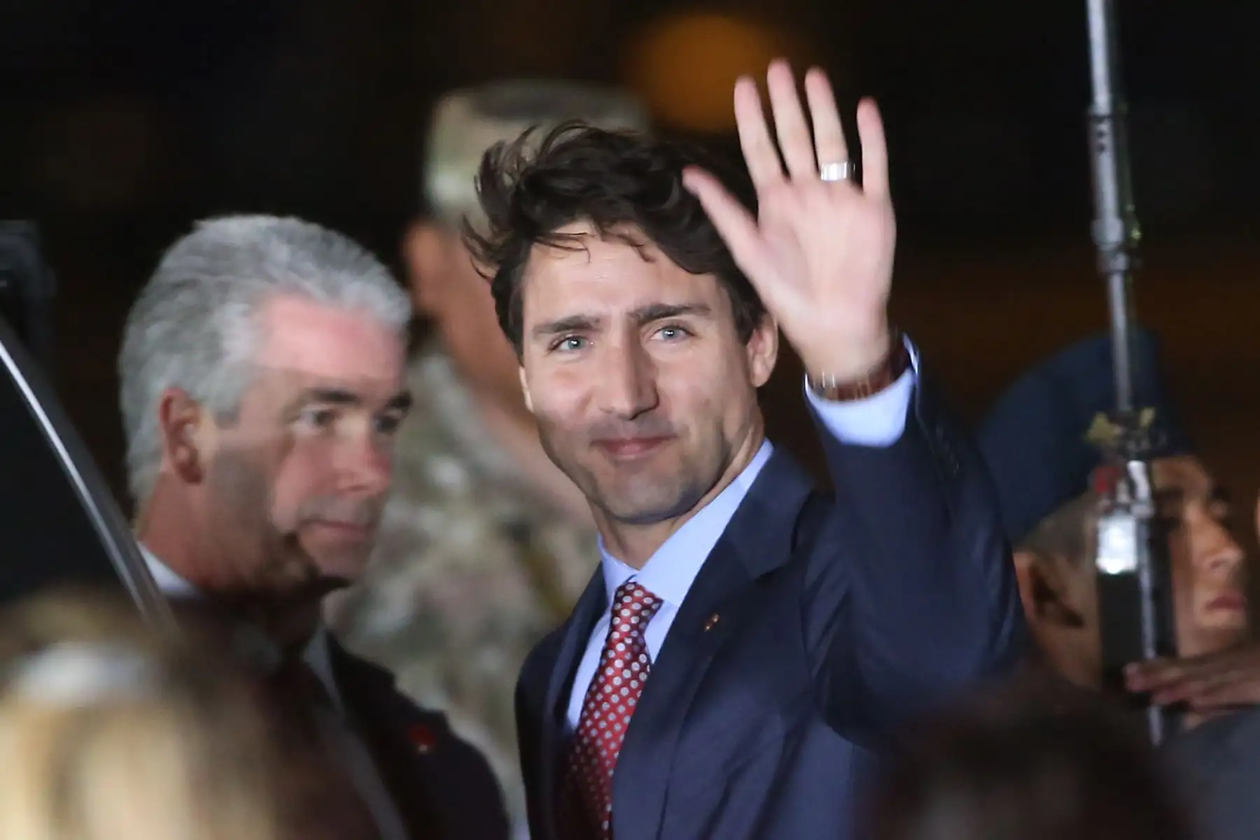 LIMA,PERÚ-NOVIEMBRE 18. Llegada del líder de la economía de Canadá Justin Trudeau al grupo 8 de la FAP.Foto: ANDINA/archivo.