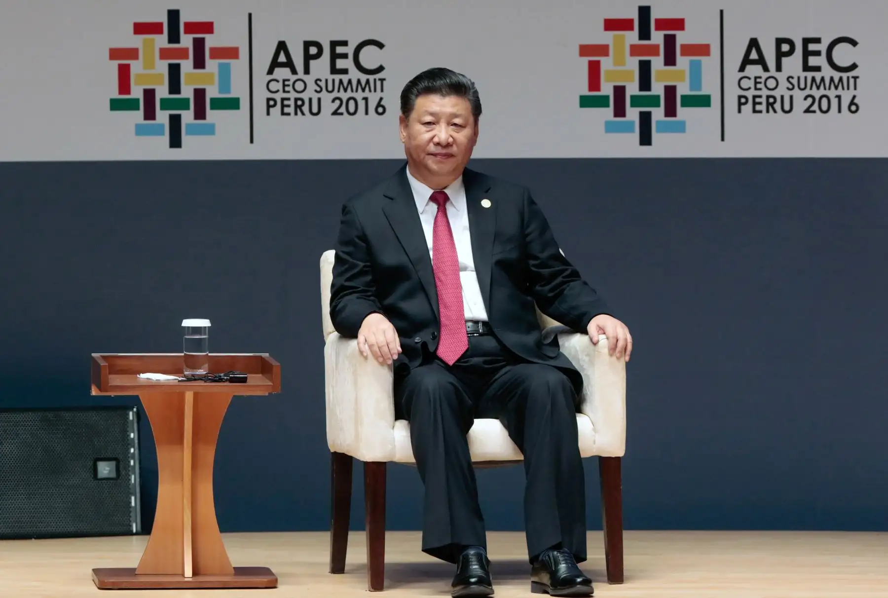 Exposición del presidente de China, Xi Jinping en Lima. Foto: ANDINA/ Carlos Lezama