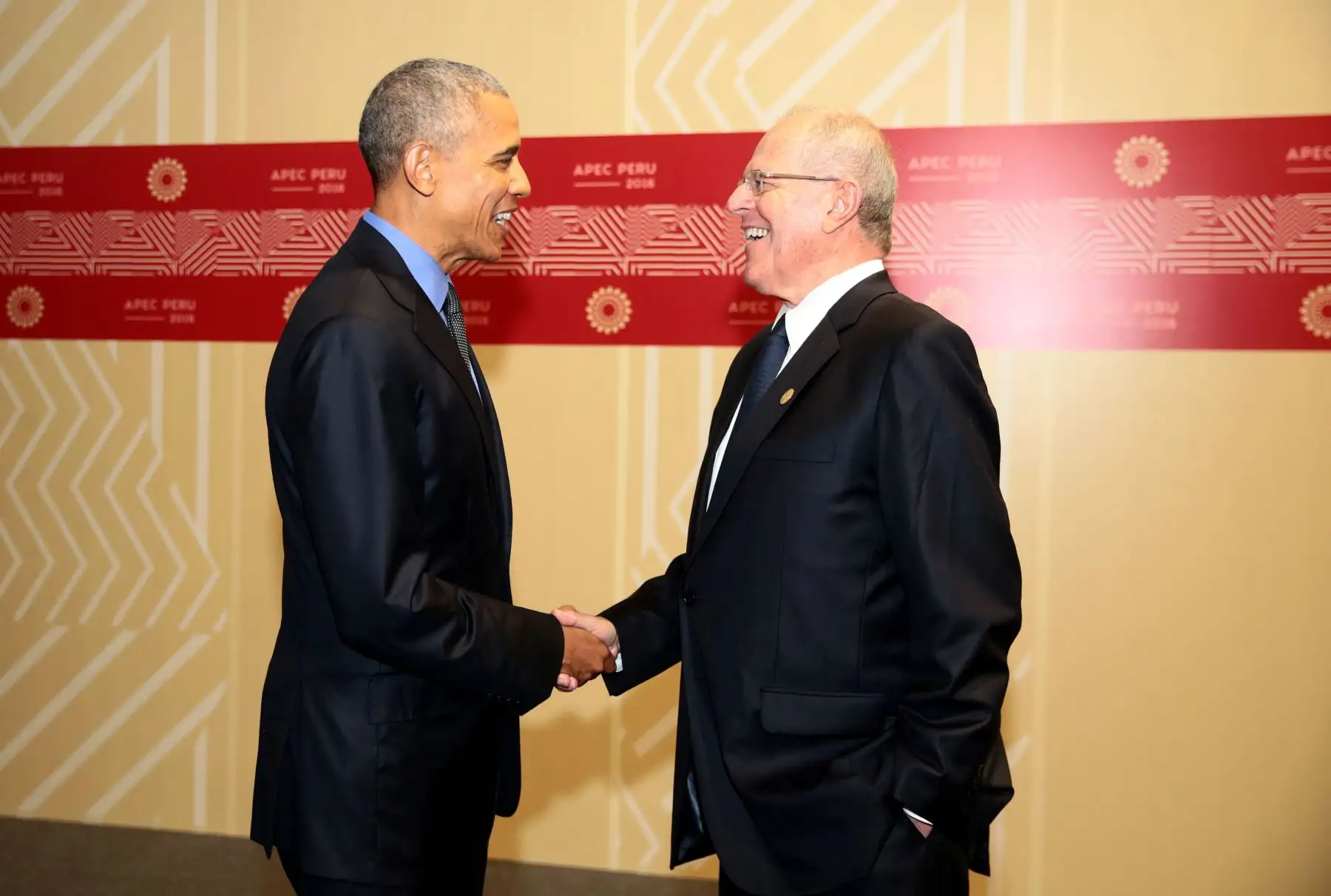 LIMA, PERÚ - NOVIEMBRE 19. Presidente de la República Pedro Pablo Kuczynski se reune con el presidente de Estados Unidos, Barack Obama en el Centro de Convenciones de Lima.

Foto: ANDINA/Prensa Presidencia