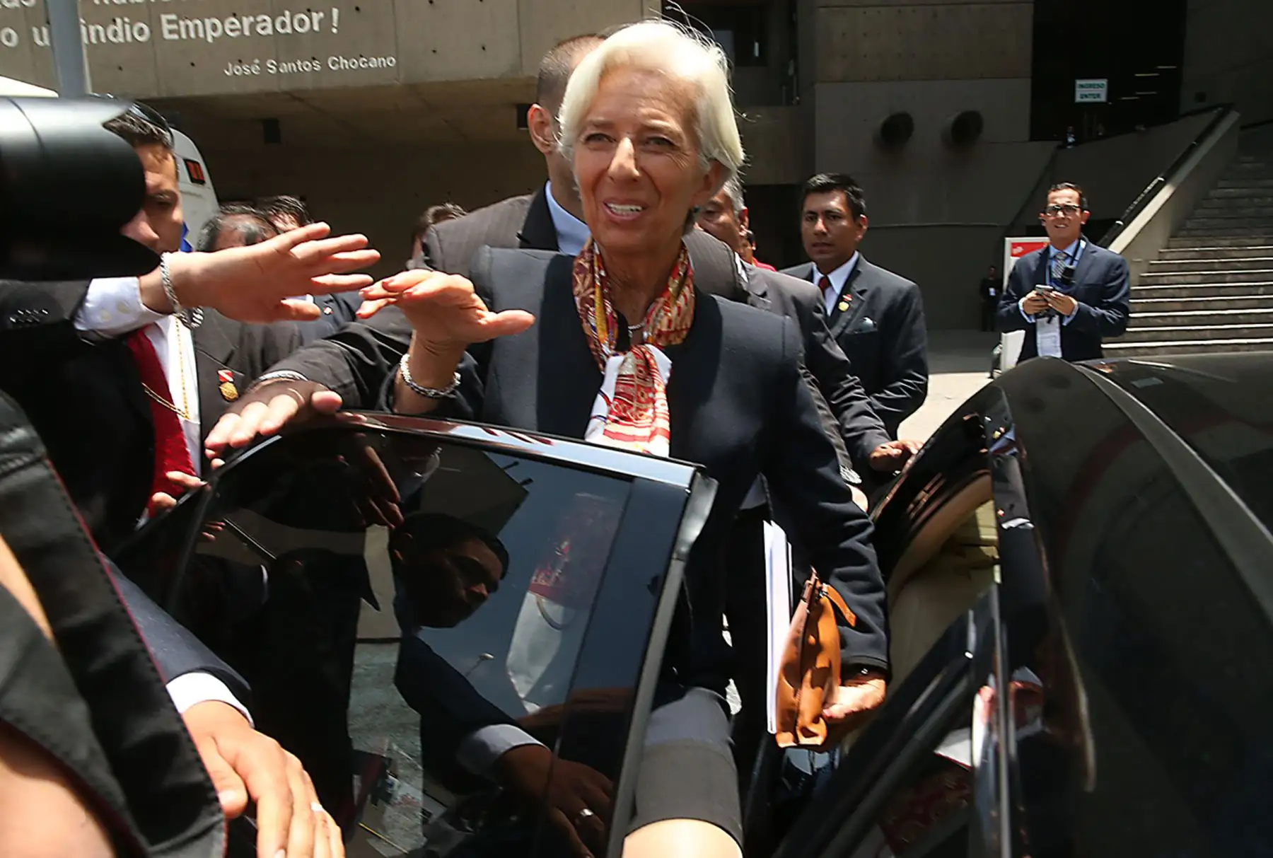 LIMA,PERÚ-NOVIEMBRE 20. La directora gerente del Fondo Monetario Internacional (FMI) Christine Lagarde, aseguró hoy que siempre es optimista con la economía peruana. Foto: ANDINA/ Vidal Tarqui