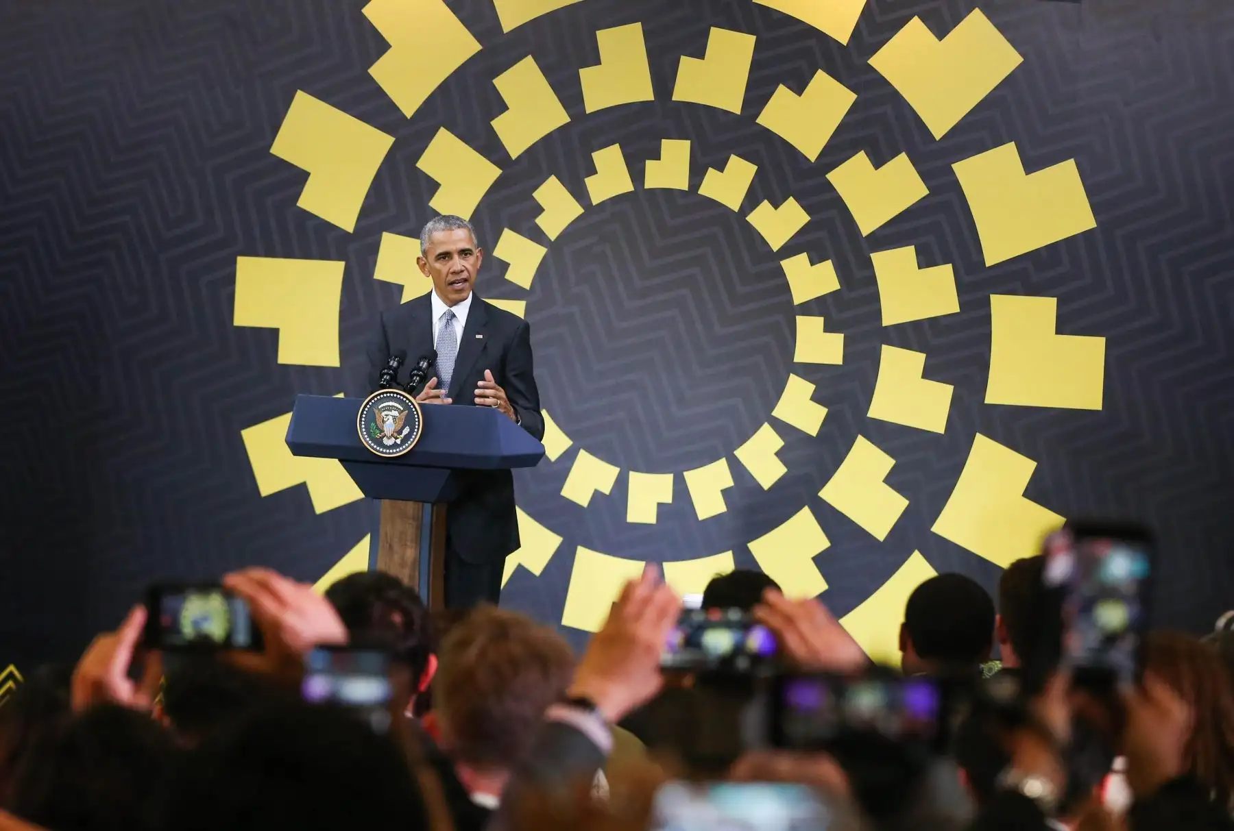 Conferencia de prensa del presidente de Estados Unidos, Barack Obama, en la 24º Cumbre de Líderes del Foro de Cooperación Asia Pacífico (APEC). Foto: ANDINA/ Vidal Tarqui