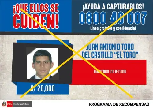 Capturan a cuatro nuevos requisitoriados del Programa de Recompensas “Que ellos se cuiden”. Foto: ANDINA/Difusión.
