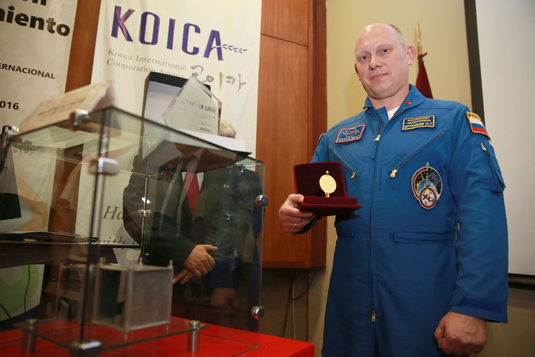 Cosmonauta ruso Oleg Artemyev. Foto: ANDINA/Jhony Laurente