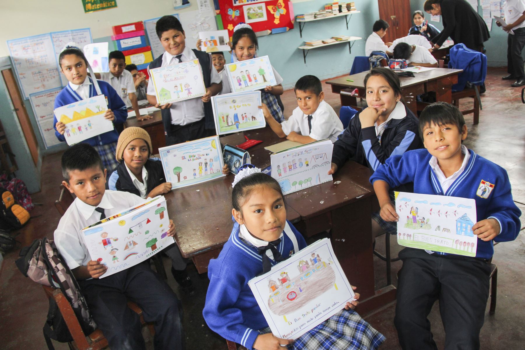Promueven convivencia pacífica entre escolares con concurso de dibujo |  Noticias | Agencia Peruana de Noticias Andina