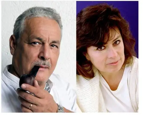 Los Premios Nobels Ahmed ben Tahar Galai (i) y Jody Williams.