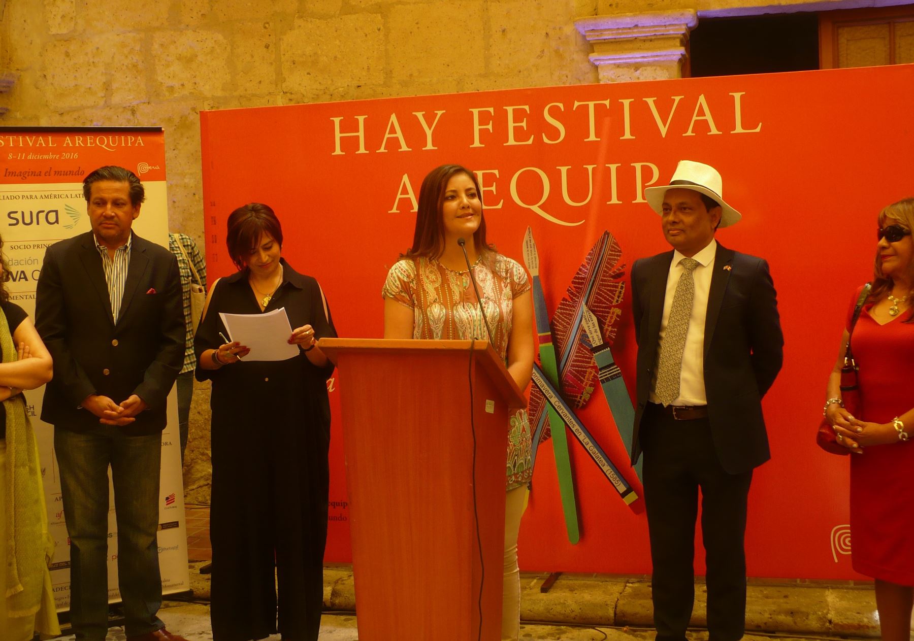 Gobernadora regional de Arequipa, Yamila Osorio, participó en inauguración de Hay Festival. ANDINA/Rocío Méndez