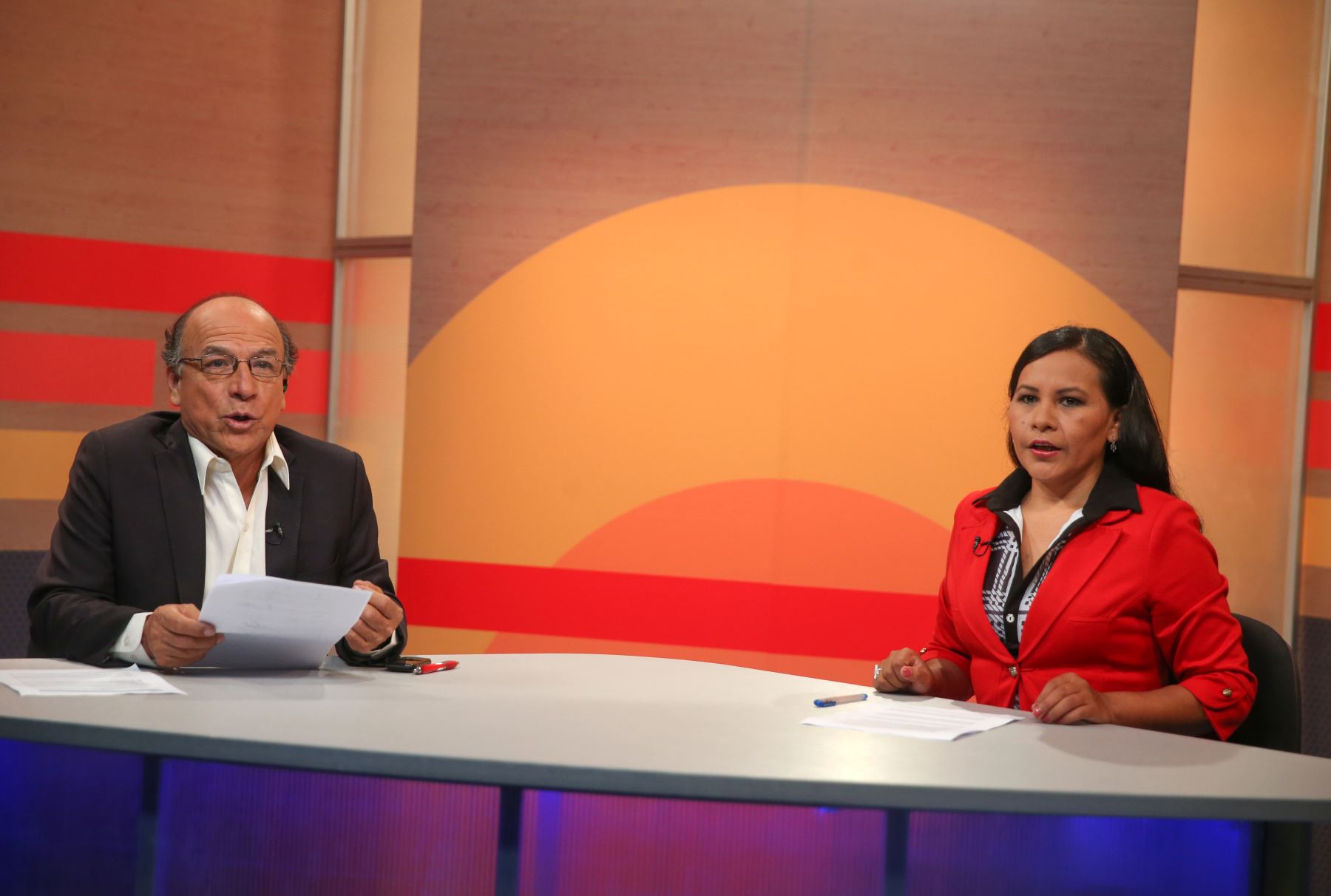 Conductores de Ñuqanchik en la cobertura del proceso electoral Congreso 2020. ANDINA/Vidal Tarqui