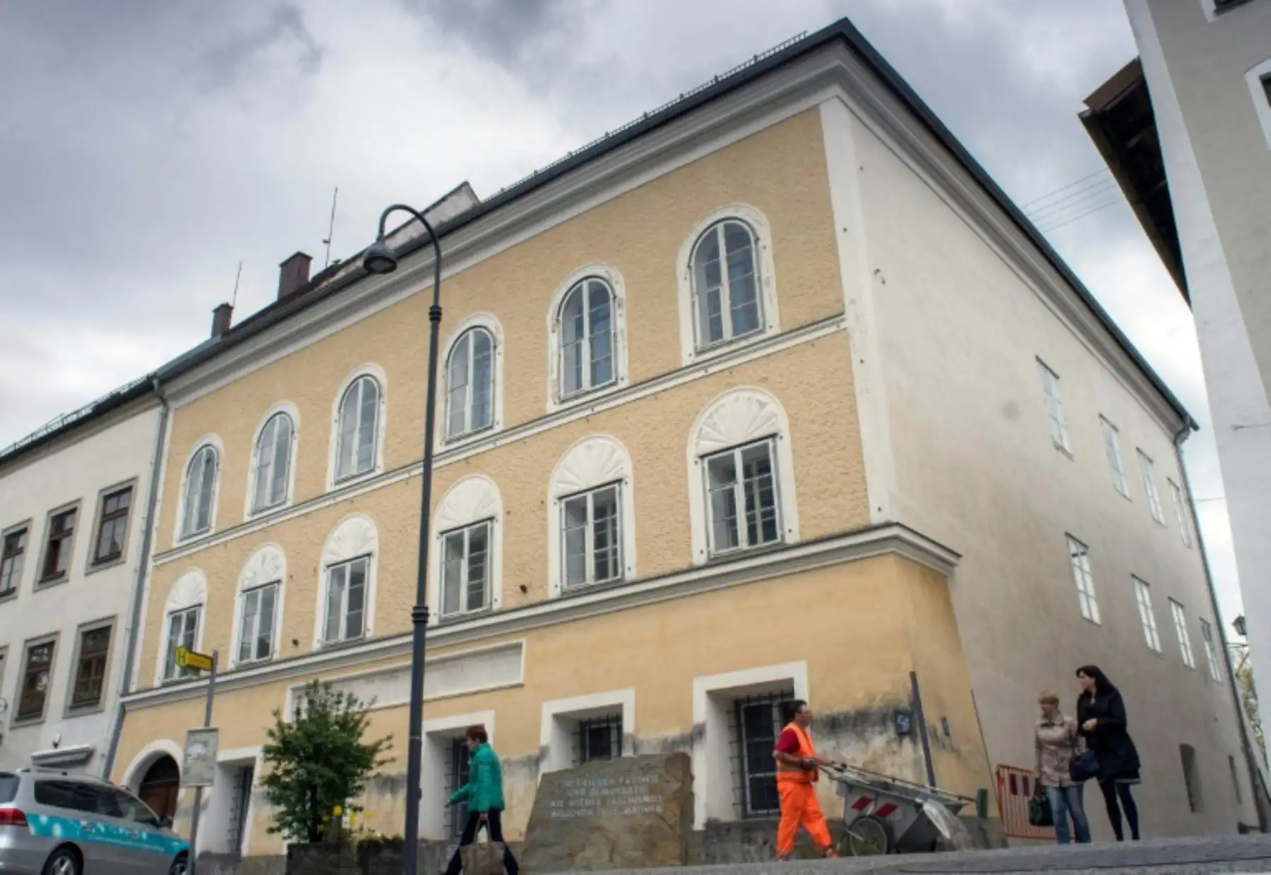 Exterior de la casa natal de Adolf Hitler. AFP