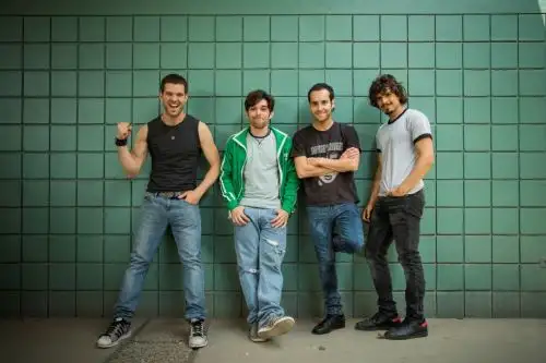 Parte del elenco de  "Av. Larco, la película".