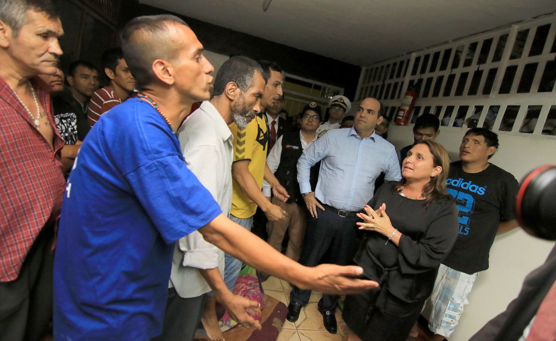 Jefe del Gabinete, Fernando Zavala en penal Castro Castro Foto: PCM