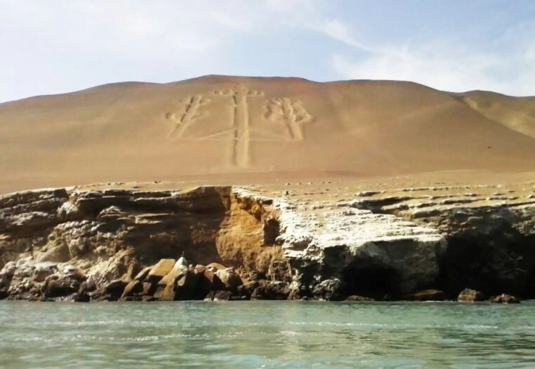 El Candelabro de Paracas, ubicado en la región Ica, fue declarado Patrimonio Cultural de la Nación en el 2016. ANDINA/Difusión