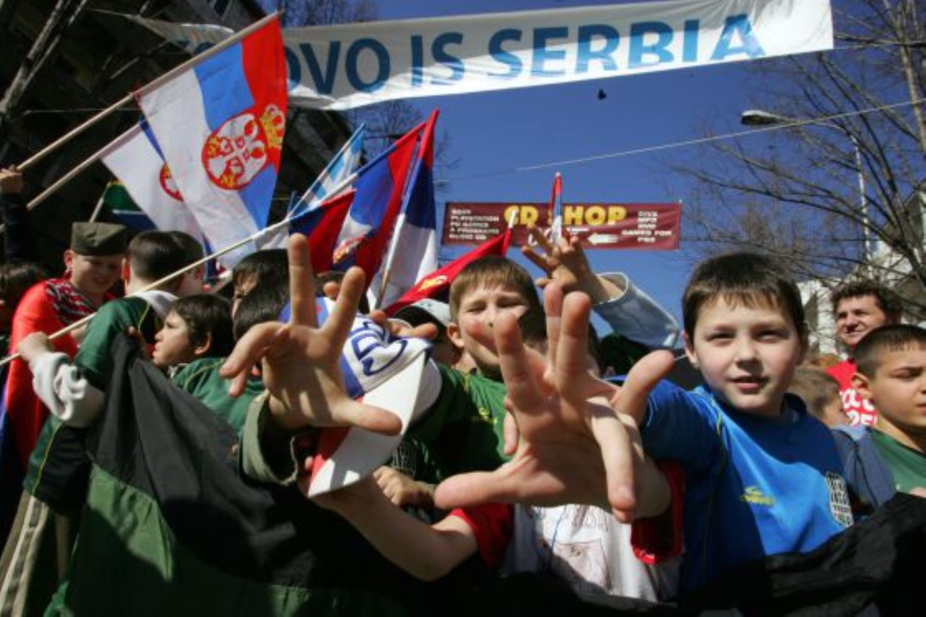 Niños serbios. AFP