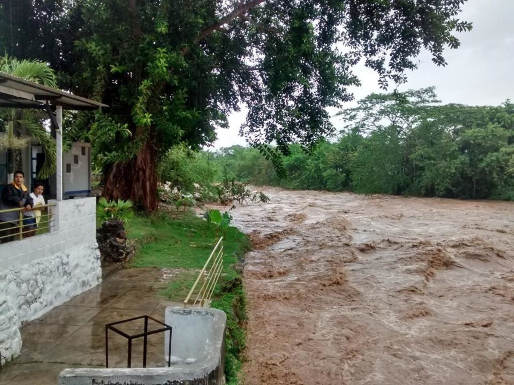 Río Cumbaza se desbordó debido a la lluvia de más de siete horas que cayó en la región San Martín.