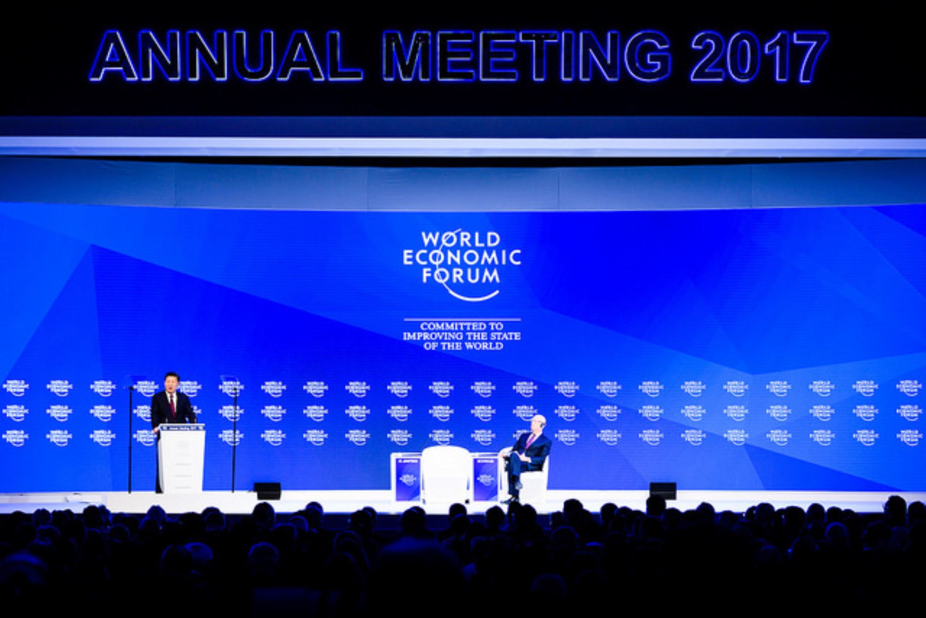 Presidente de China Xi Jinping inicia la plenaria del Foro Económico Mundial en Davos. Foto: WEF.