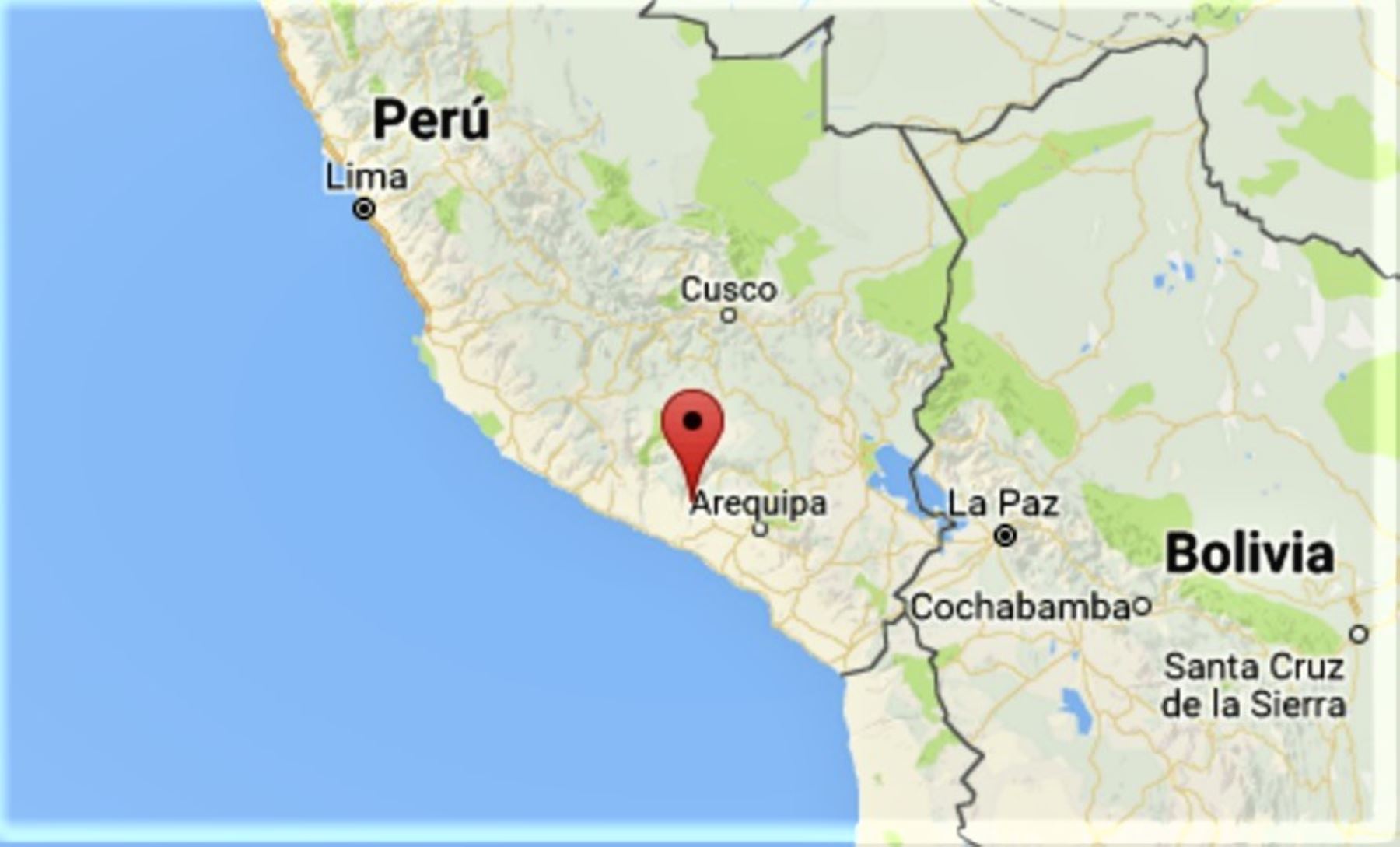 El epicentro del sismo se ubicó a 31 kilómetros al sureste de Aplao, en Arequipa. ANDINA/Difusión