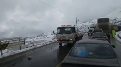 Alertan de caída de granizo intenso en la carretera Central. ANDINA/Difusión