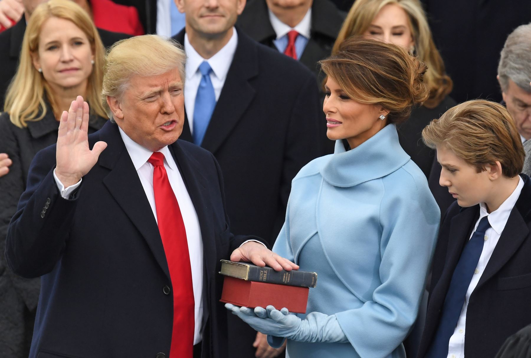 Donald Trump prestó juramento como el 45 presidente de Estados Unidos en el Capitolio de Washington. Foto: AFP