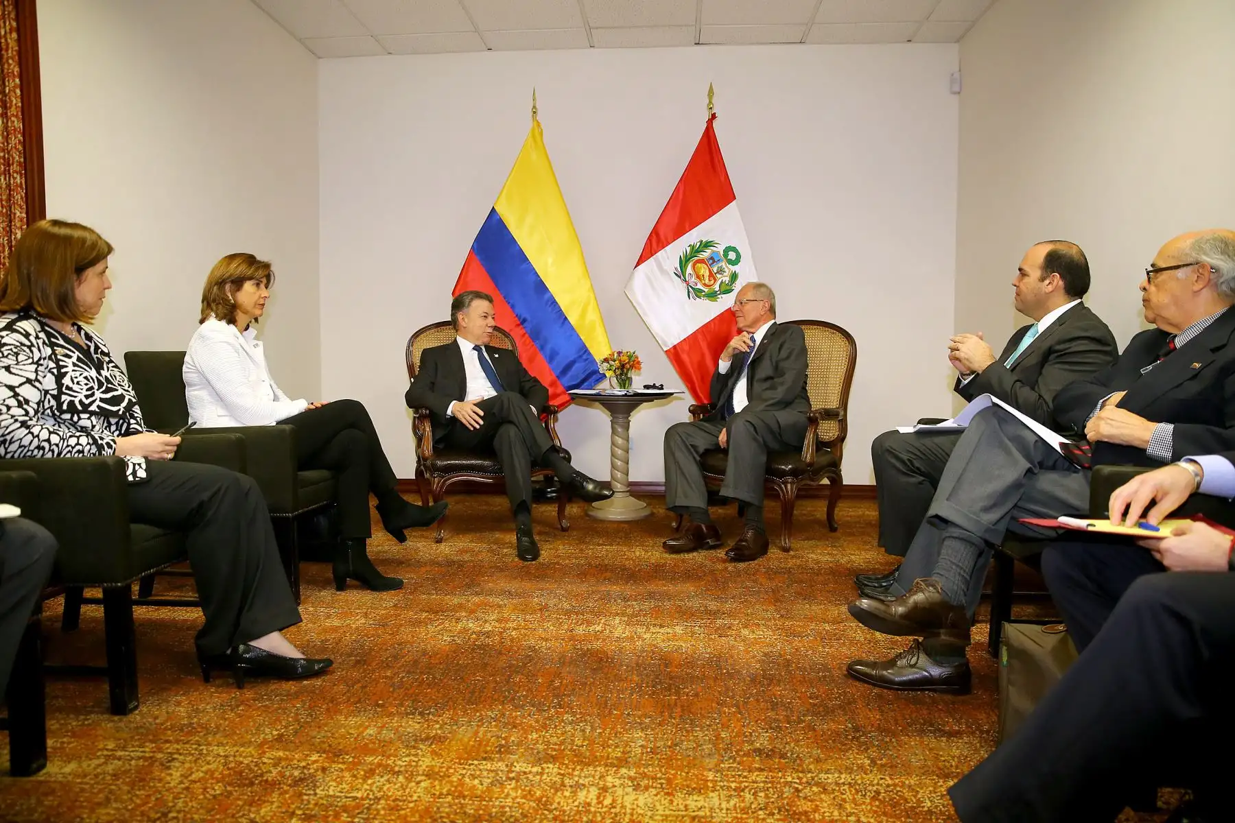 AREQUIPA-PERU-ENERO 27. Presidentes de Perú, Pedro Pablo Kuczynski; y de Colombia, Juan Manuel Santos, se reúnen en Arequipa.Foto:Andina/Prensa Presidencia