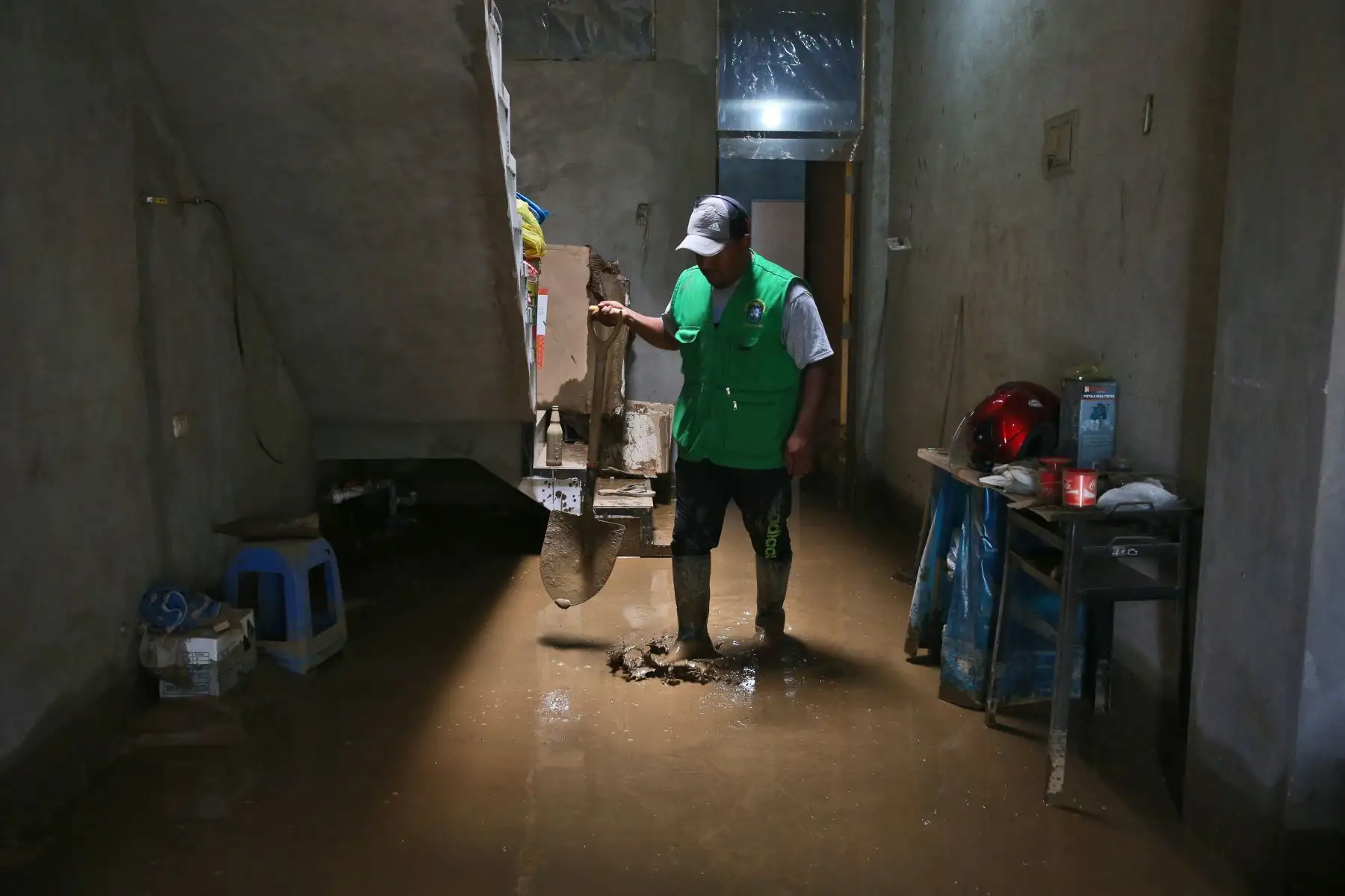 LIMA,PERÚ-FEBRERO 01.Trabajos de limpieza de lodo por desborde del río Huaycoloro. Foto: ANDINA/archivo.