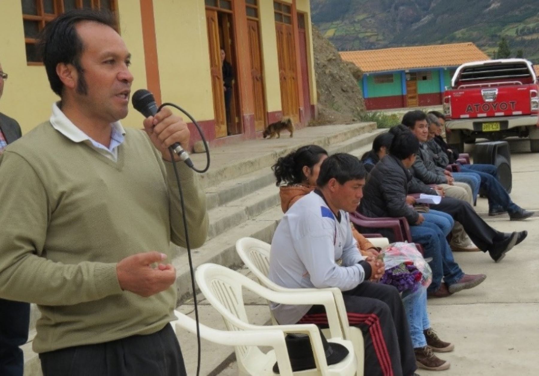 Alcalde distrital de San Marcos, Félix Chávez.