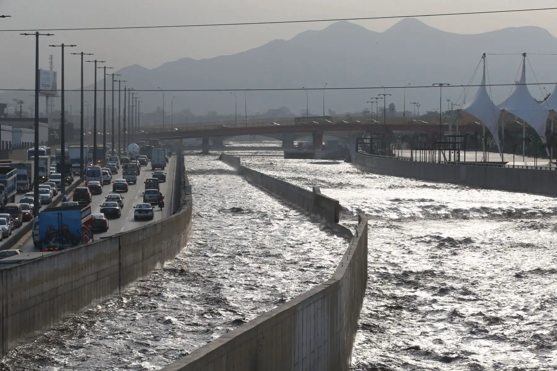 LIMA,PERÚ-FEBRERO 09.Crecimiento de caudal del río Rímac tras huaicos en Huarochirí. Foto:ANDINA/archivo.