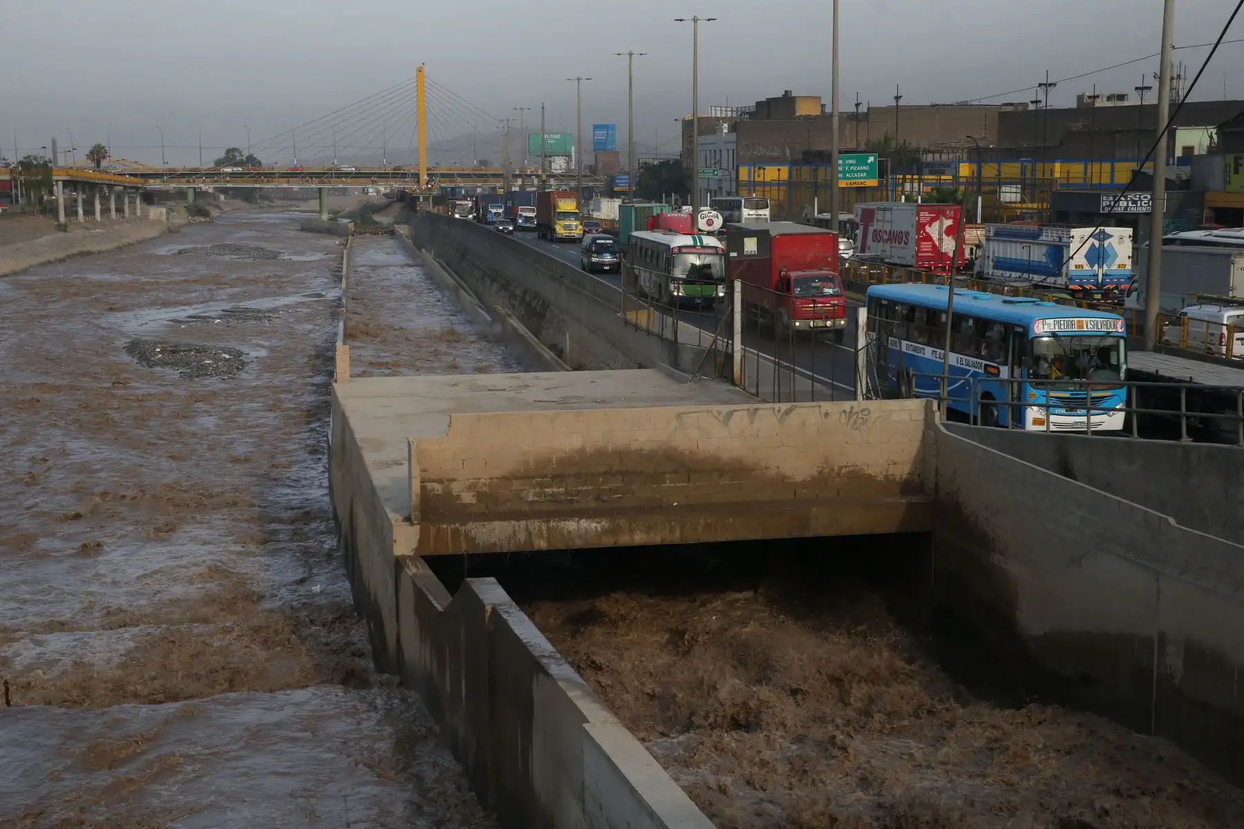 LIMA,PERÚ-FEBRERO 09.Crecimiento de caudal del río Rímac tras huaicos en Huarochirí. Foto:ANDINA/archivo.