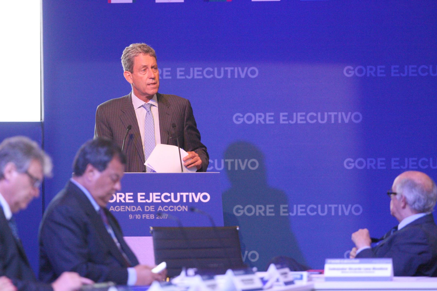 LIMA, PERÚ- FEBRERO 09.Ministro de Economía Alfredo Eduardo Thorne , participa en el  III Gore Ejecutivo ”Agenda de Acción” 2017, en el Centro de Convenciones. Foto Andina/Jhony Laurente.
