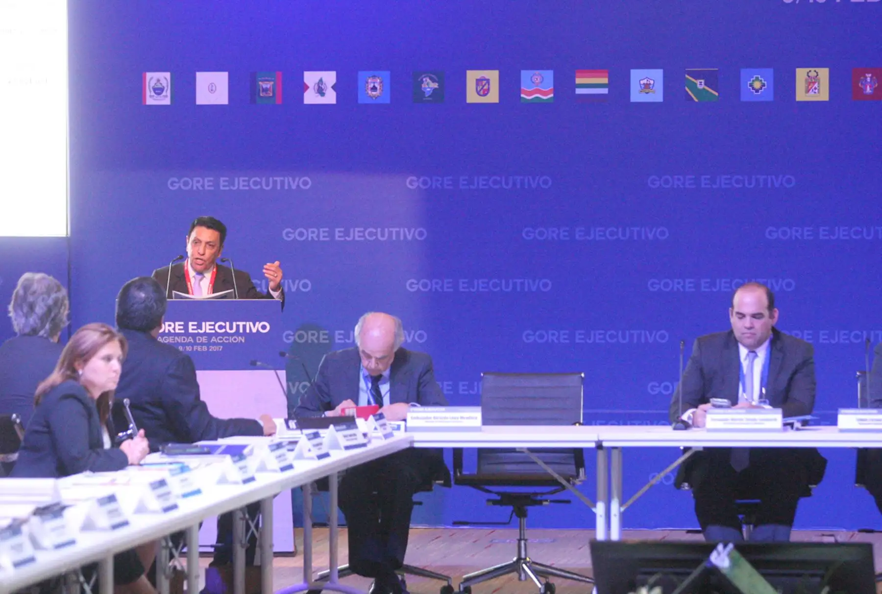 LIMA, PERÚ- FEBRERO 09. Jefe del INEI,  Victor Sanchez Aguilar, participa en el  III Gore Ejecutivo ”Agenda de Acción” 2017, en el Centro de Convenciones. Foto Andina/Jhony Laurente.