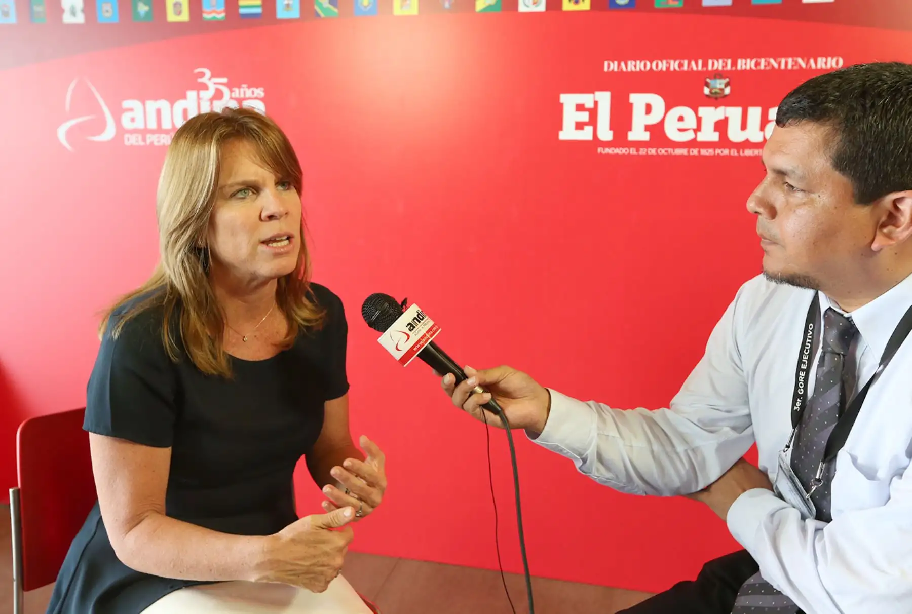 LIMA, PERÚ- FEBRERO 09.Ministra de Desarrollo e Inclusión Social, Cayetana Aljovín, en el  III Gore Ejecutivo ”Agenda de Acción” 2017, en el Centro de Convenciones. Foto Andina/Dante Zegarra.