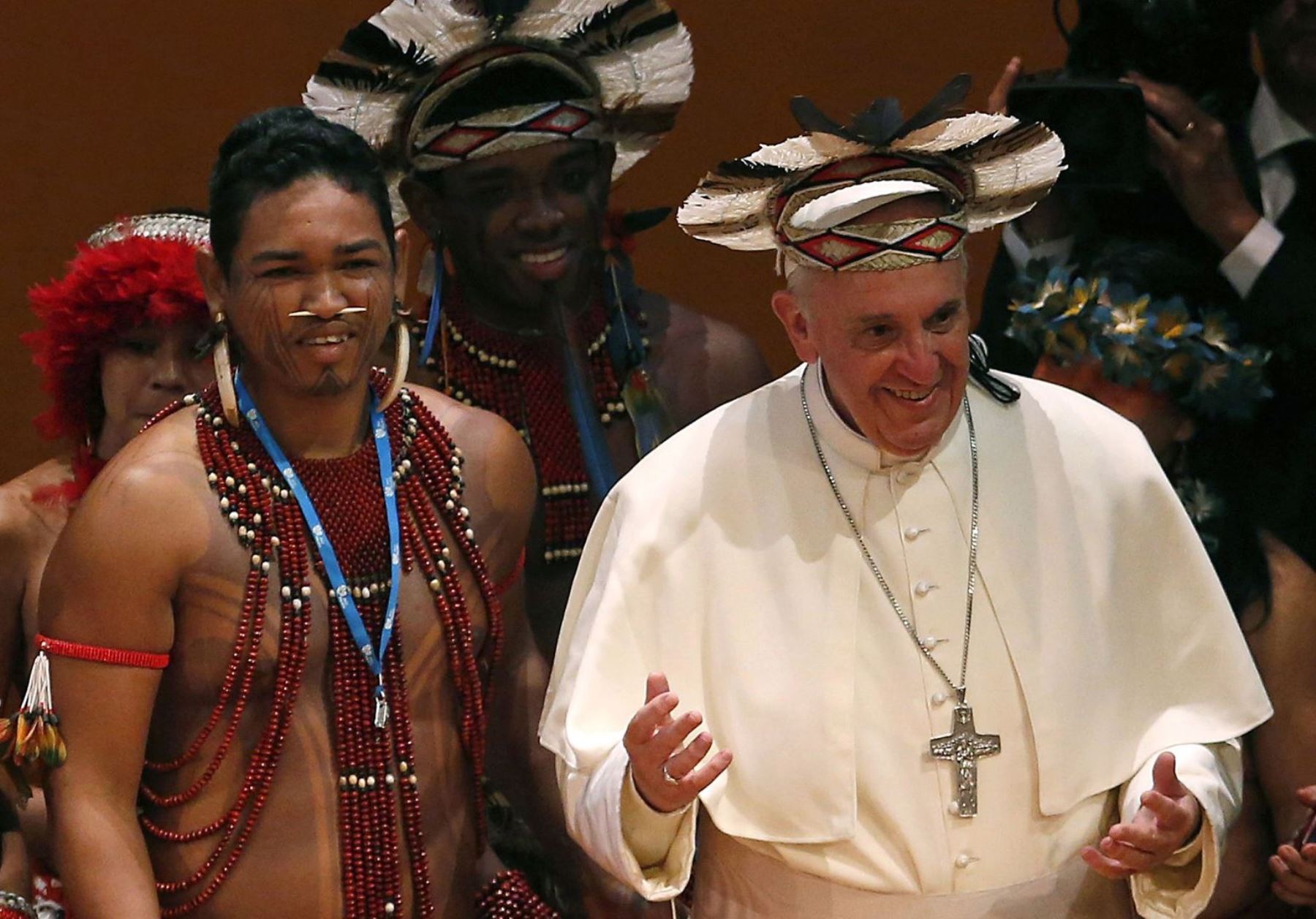 Delegación indígena de Cusco participará de Encuentro con Papa Francisco en Puerto Maldonado. AFP