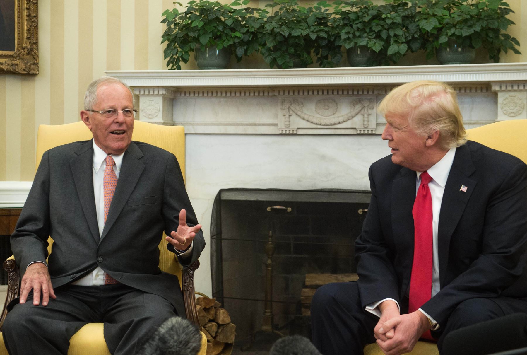 Presidente Kuczynski se reunió con Trump en la Casa Blanca. Foto: AFP