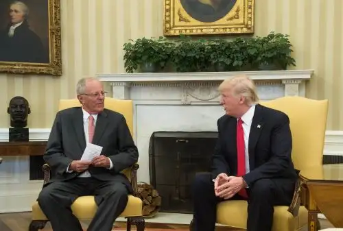 Presidente Kuczynski se reunió con Trump en la Casa Blanca. Foto: AFP