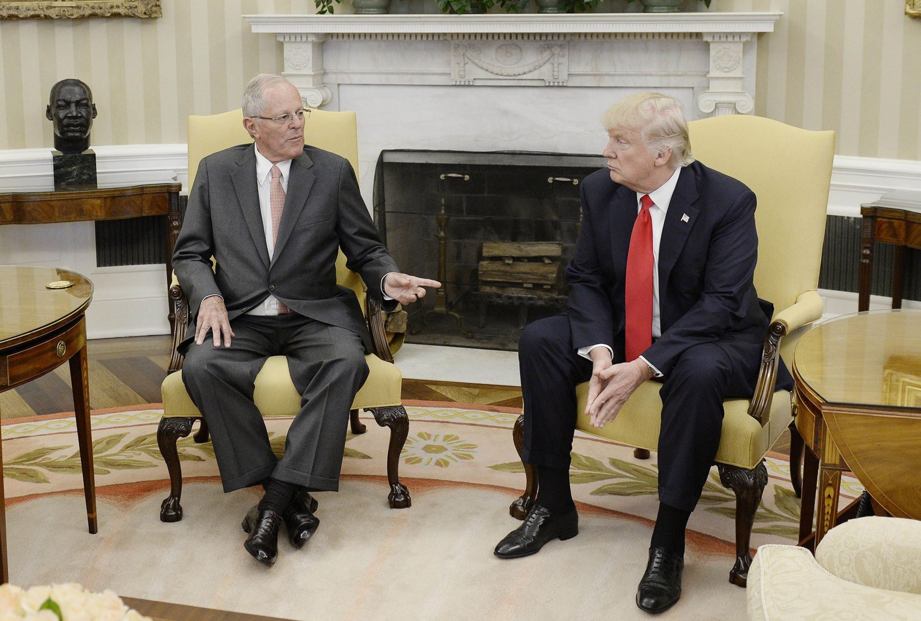 Presidente Kuczynski se reunió con Trump en la Casa Blanca.Foto: EFE
