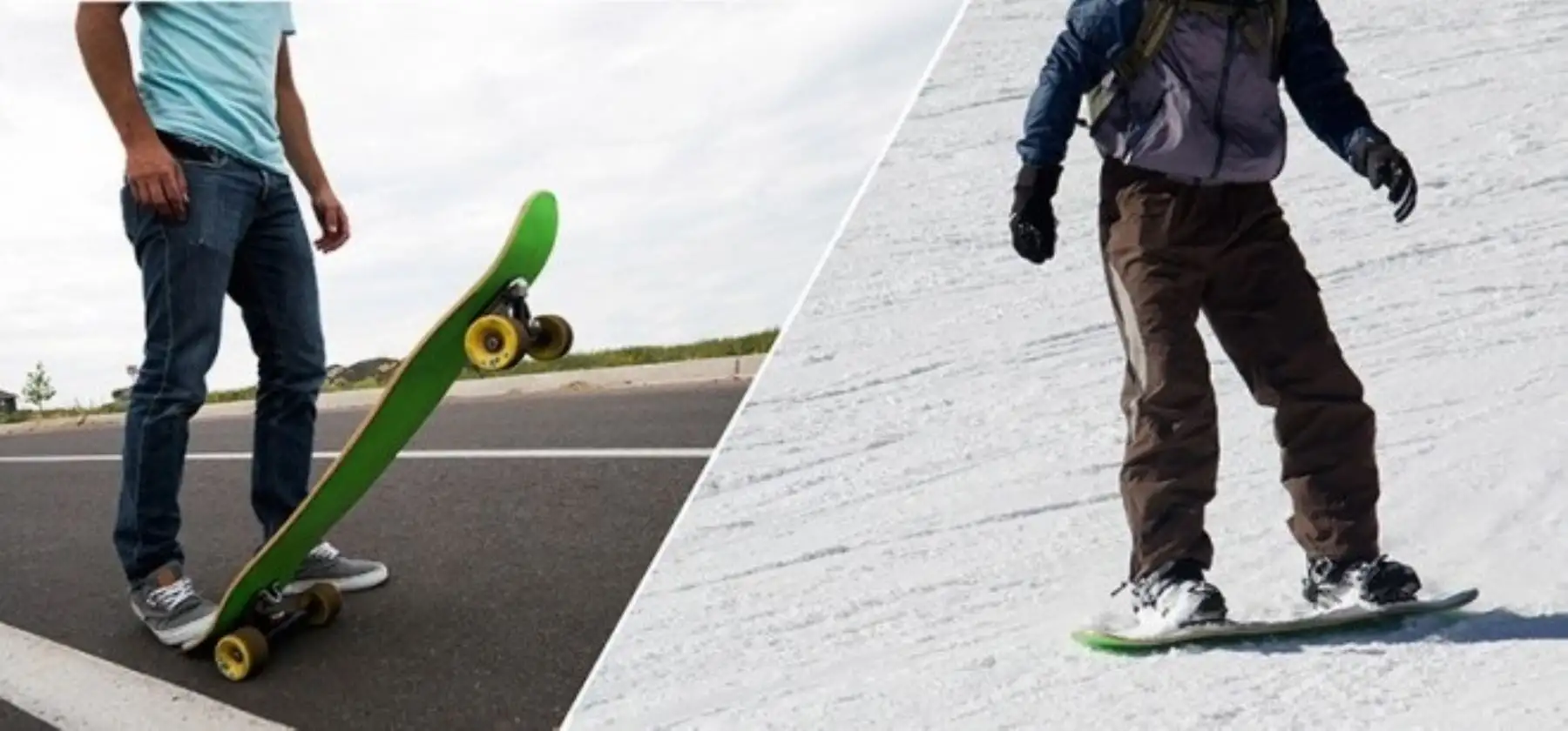 Longboard en la nieve