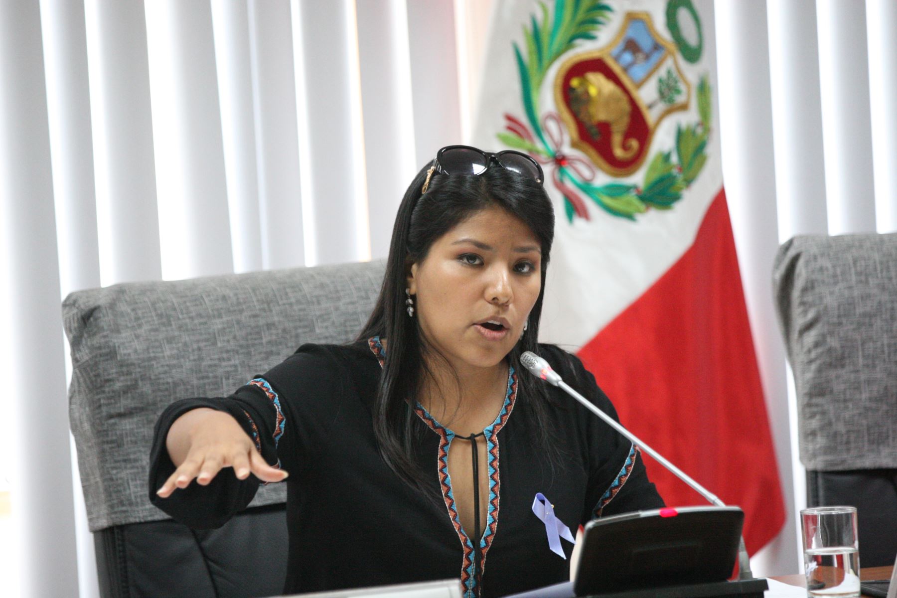 Congresista de Nuevo Perú, Indira Huilca. Foto: ANDINA/Jhony Laurente