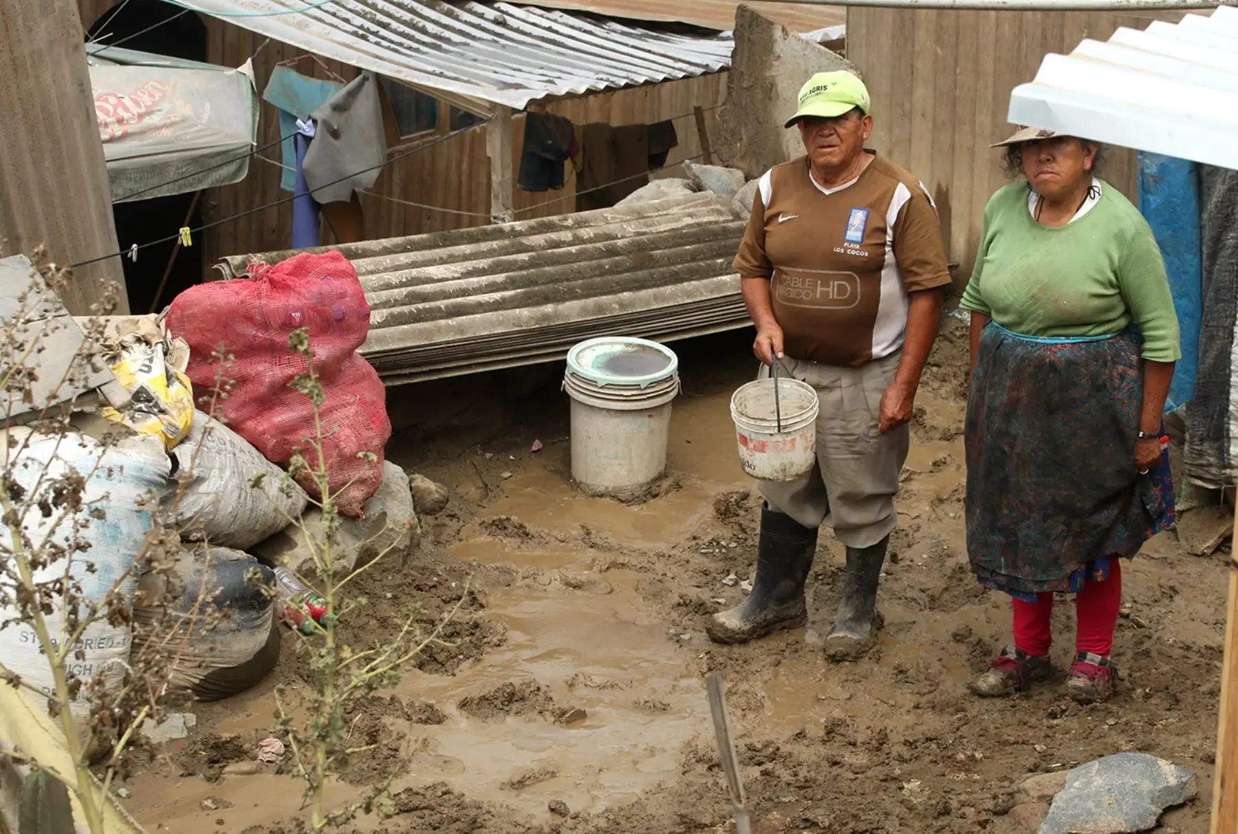 LIMA PERÚ, MARZO 15. Deslizmientos por causa de la lluvia en AA.HH Sol Naciente en Carabayllo deja varias familias afectadas. Foto: ANDINA/Melina Mejía